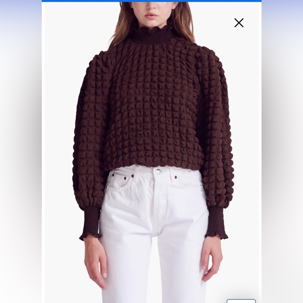 Endless Rose Chocolate Textured Turtleneck Sweater
